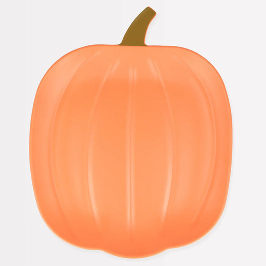 Reusable Bamboo Autumn Pumpkin Fall Plate