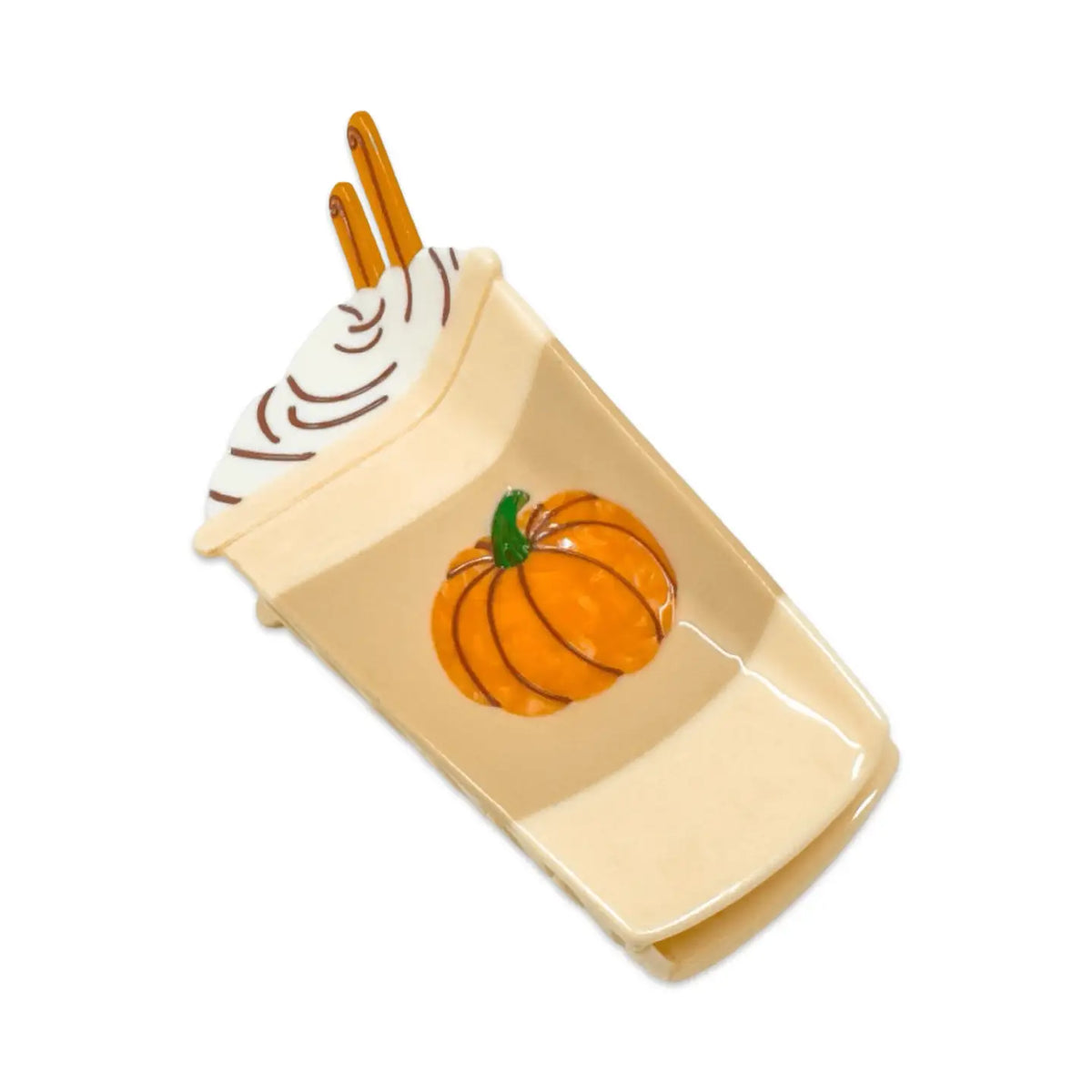 Pumpkin Spice Latte 4" Hair Clip