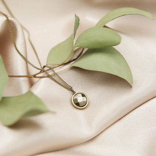 Mara Stone & Brass Necklace