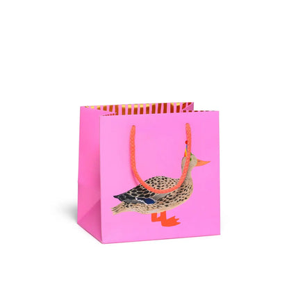 Quack Duck Hot Pink Illustrated Gift Bag
