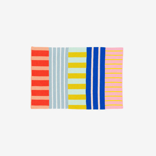 Patchwork Knit Stripe 20" x 30" Mini Rug Doormat