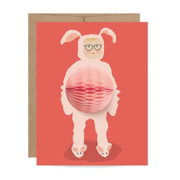 Christmas Story Bunny Suit Pop-Up Holiday Card