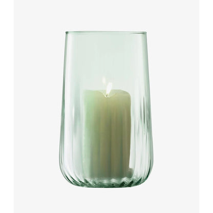 Recycled Ribbed Glass Vase