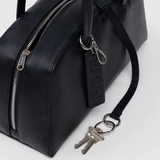 Medium Recycled Leather Bowler Bag
