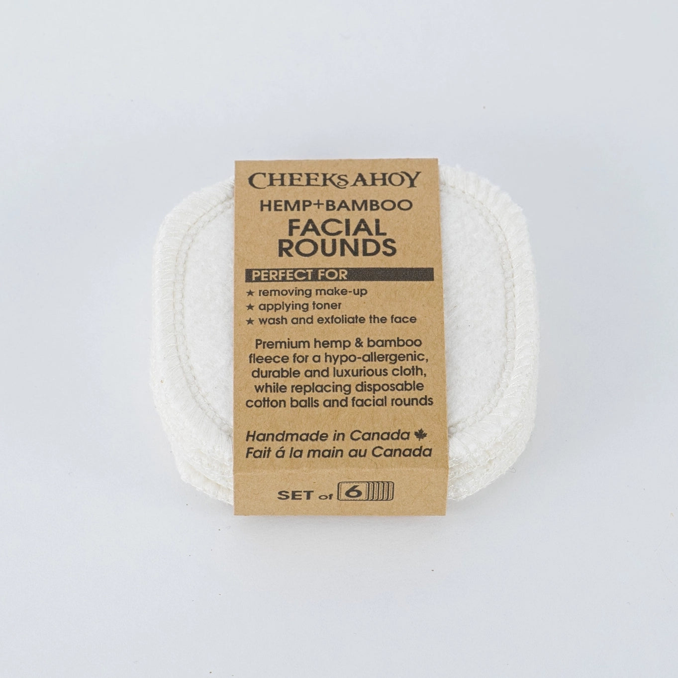 Organic Hemp and Bamboo Reusable Facial Cloths