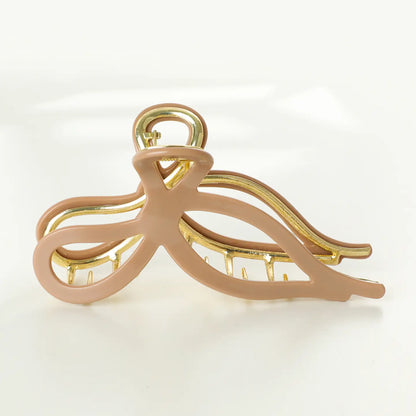 Neutral Bow 4.5" Metal Hair Clip