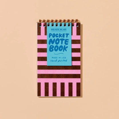Riviera Stripe Reporter's Spiral Bound Letterpress Notebook