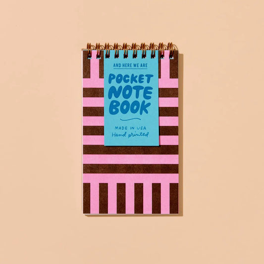 Riviera Stripe Reporter's Spiral Bound Letterpress Notebook