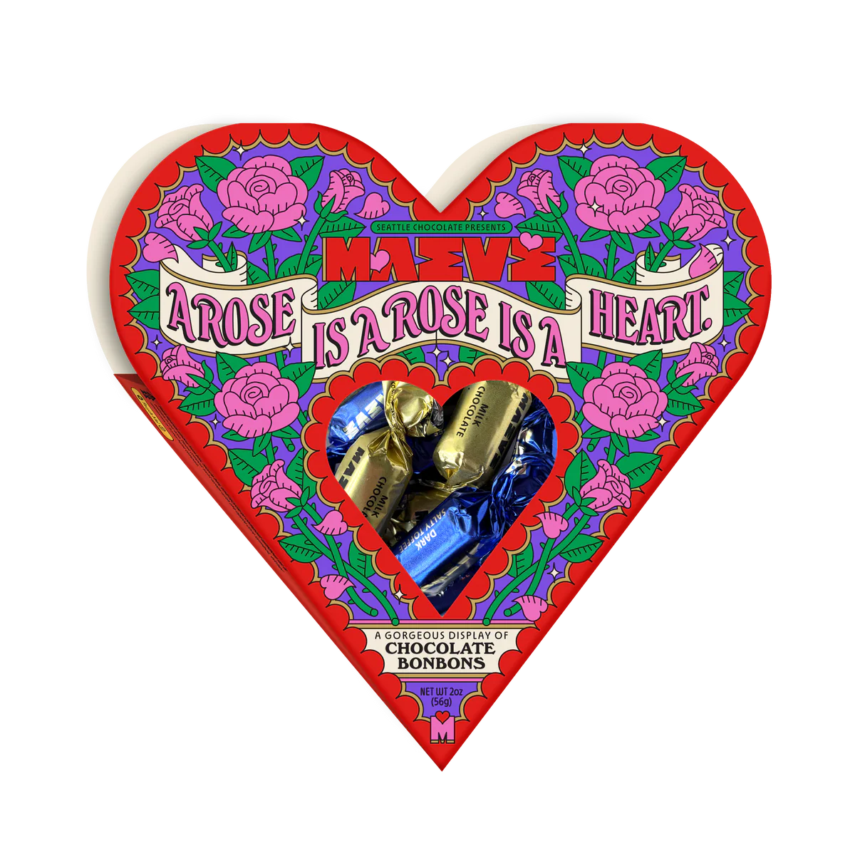 A Rose is a Heart Valentine's Bon Bon Chocolate Box
