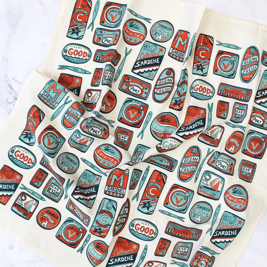 Sardines Kitchen Tea Towel