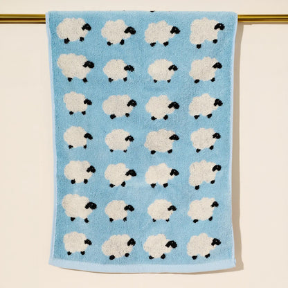 Sheep Patterned Terry Cloth Hand Towel