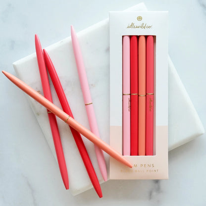 Slim Spectrum Ball Point Pens (Set of 4)