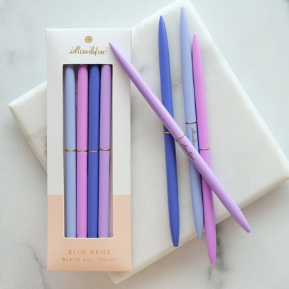 Slim Spectrum Ball Point Pens (Set of 4)