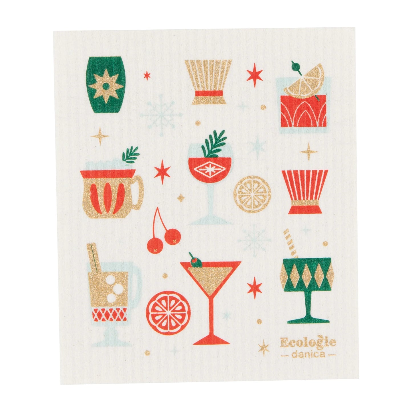 Holiday-Themed Swedish Sponge Dishcloth