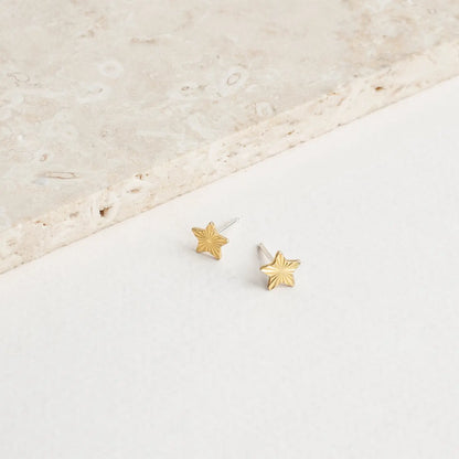 Tiny Starburst Star Stud Earrings