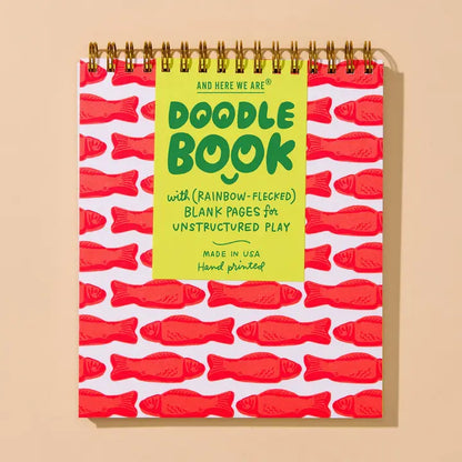 Red Fish Candy Spiral Bound Doodle Book