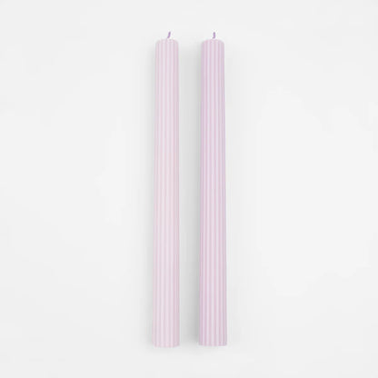 Ribbed Table 10" Taper Candles (Set of 2)