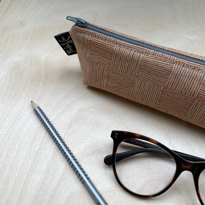 Linen & Cotton Zippered Pencil Case