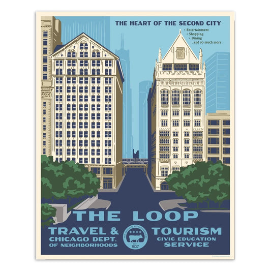 Chicago's The Loop 16" x 20" Tourism Poster