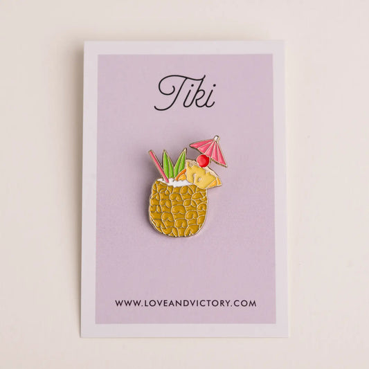 Tiki Cocktail Enamel Pin