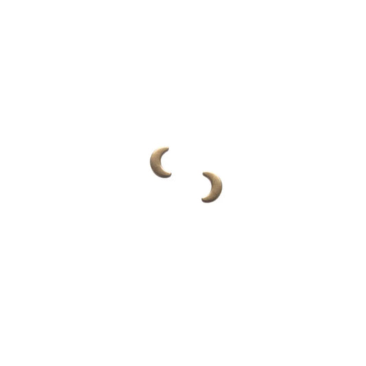 Tiny Moon Stud Earrings