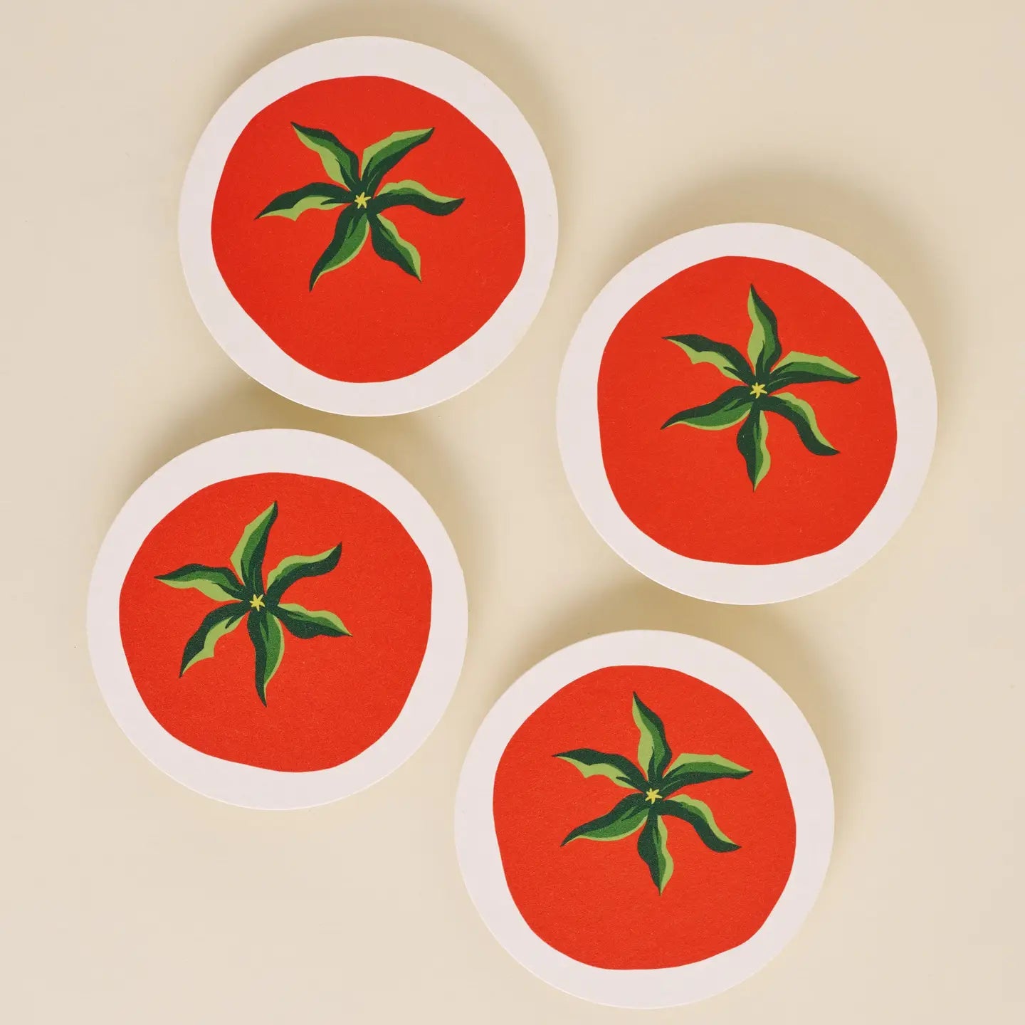 Tomato Paperboard Coasters (Set of 4)