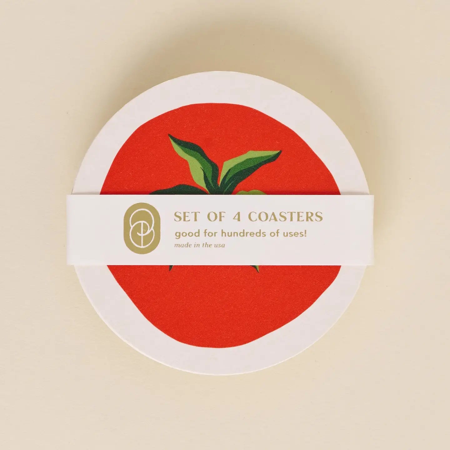 Tomato Paperboard Coasters (Set of 4)