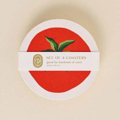 Tomato Paperboard Coasters (Set of 4)