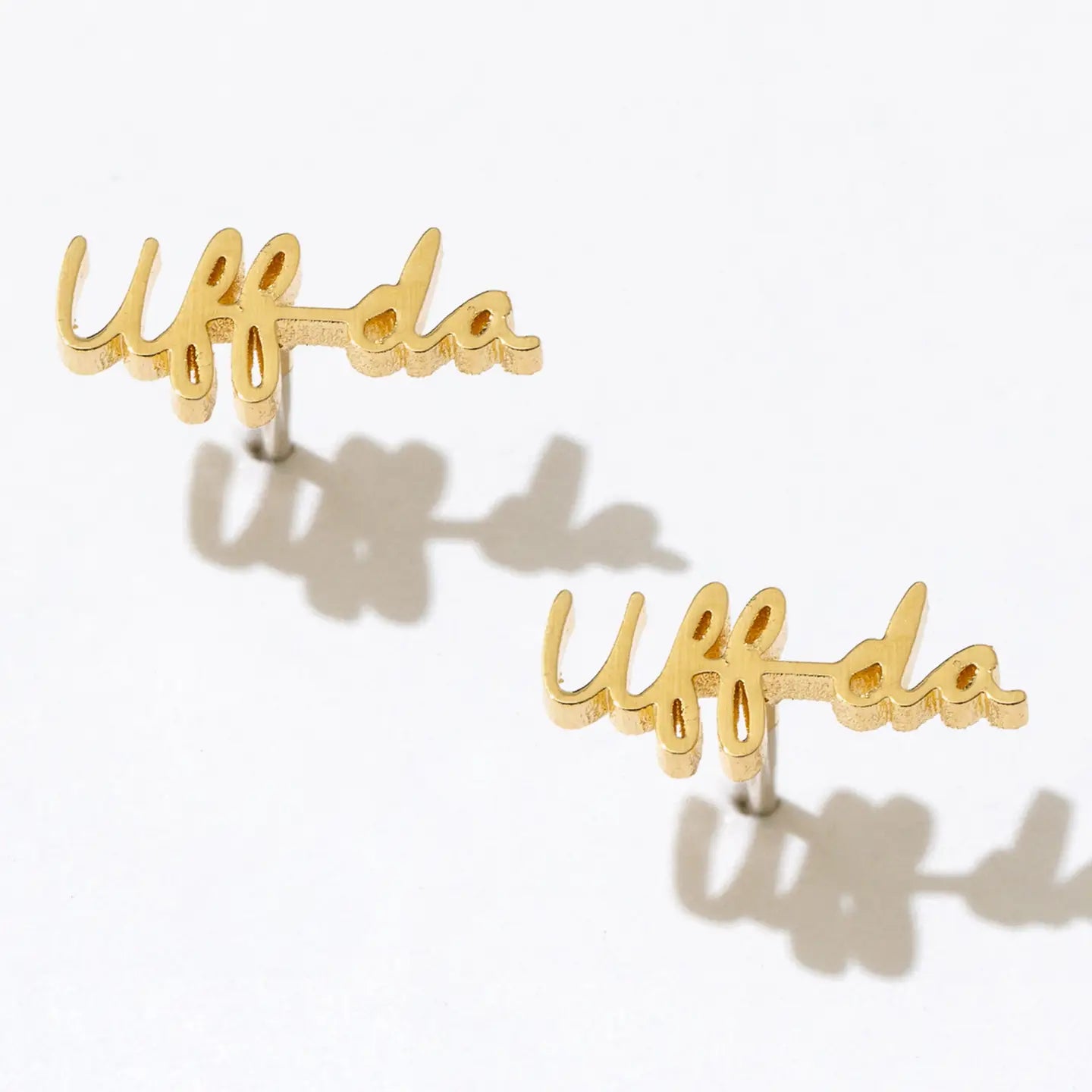 Uff Da 14k Gold Plated Stud Earrings