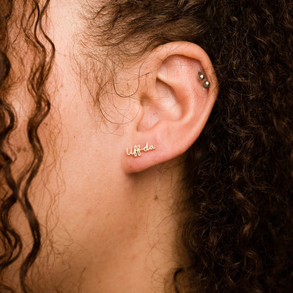 Uff Da 14k Gold Plated Stud Earrings