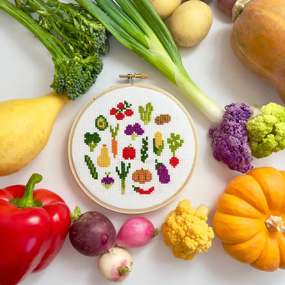 Veggies 5" Cross Stitch Kit
