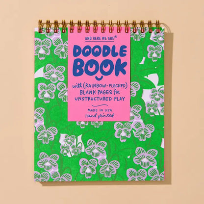Violets Letterpress Spiral Bound Doodle Book