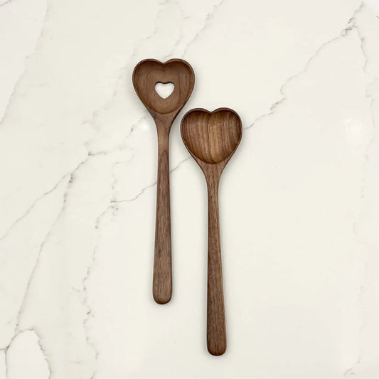 Heart Walnut Wood 9.5" Spoon