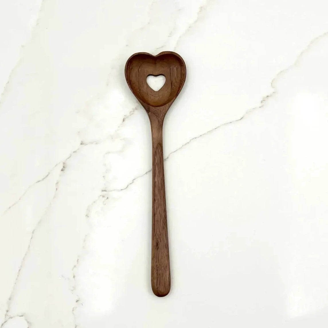 Heart Walnut Wood 9.5" Spoon