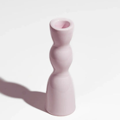 Wave Ceramic Pedestal Candleholder