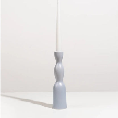 Wave Ceramic Pedestal Candleholder