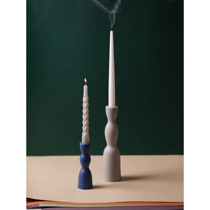 Wave Ceramic Pedestal Candleholder