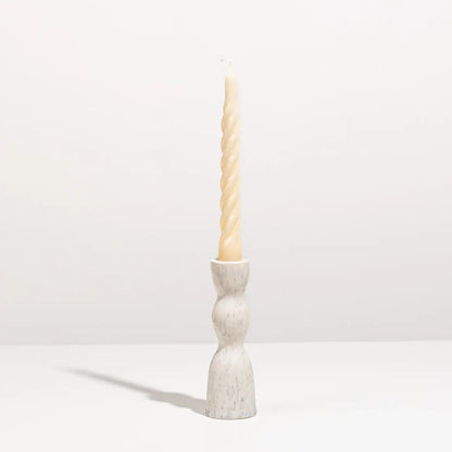 Wave Ceramic Pedestal Candleholder