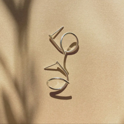 Wisp Swirl Stud Earrings
