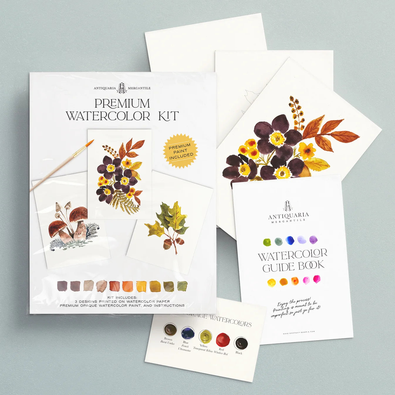 Woodland Botanicals Watercolor Painting Kit