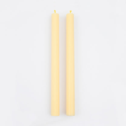 Ribbed Table 10" Taper Candles (Set of 2)