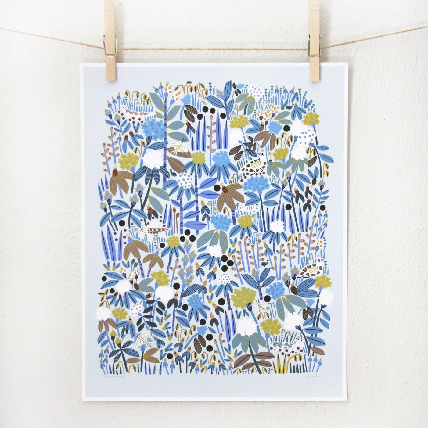 Yesterday Floral 11" x 14" Art Print