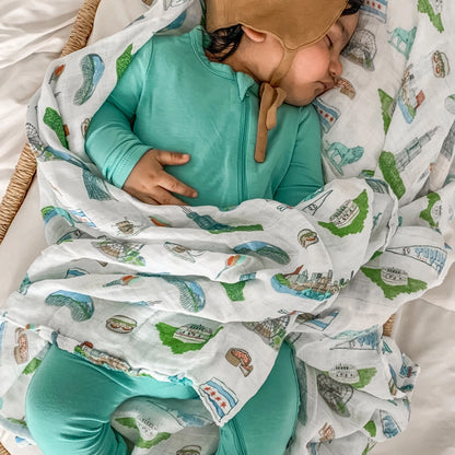 Chicago Baby Swaddle Blanket