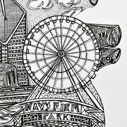 Anatomical Heart of Chicago Print