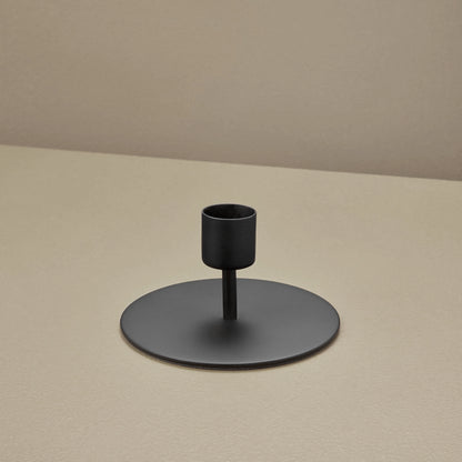 Black Metal Simple Taper Candlestick
