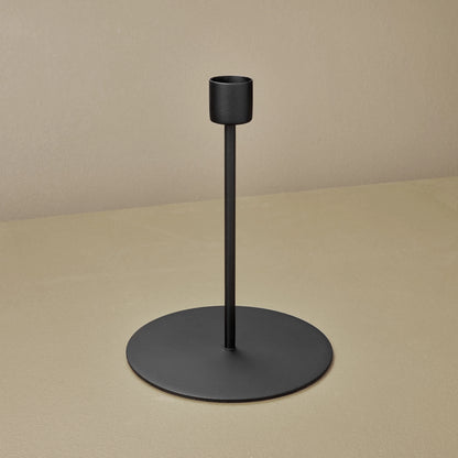 Black Metal Simple Taper Candlestick