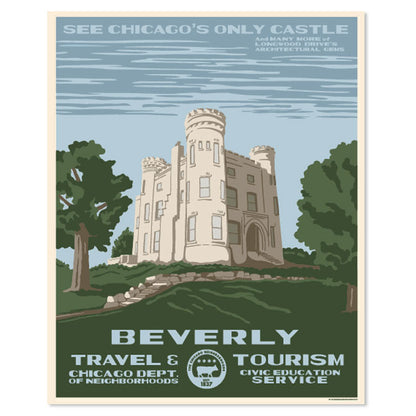 Chicago Neighborhood WPA-Style Tourism 16" x 20" Poster