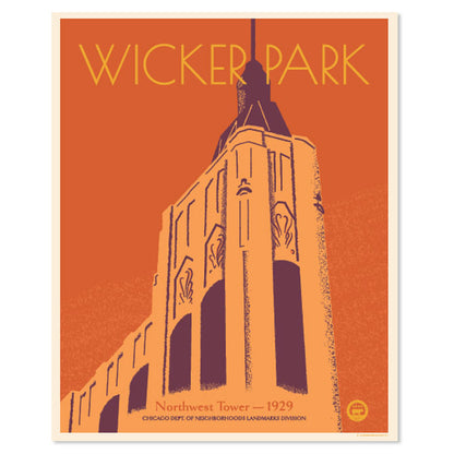 Chicago Neighborhood WPA-Style Tourism 16" x 20" Poster