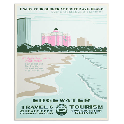 Chicago Neighborhood WPA-Style Tourism 16" x 20" Poster