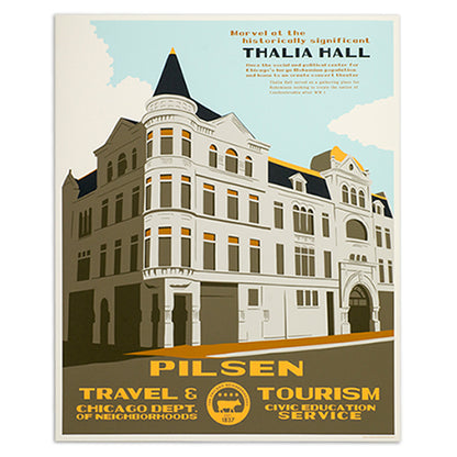 Chicago Neighborhood WPA-Style Tourism 16" x 20" Poster